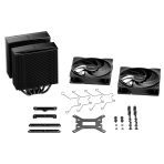 be quiet! Pure Rock Pro 3 CPU Cooler, Black, Universal Socket, 2 x Pure Wings Fans, 2000RPM, only 34.8dB(A) at maximum fan speed, 250W TDP, 3-year manufacturers warranty - Image 2
