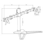 iiyama DS1002D-B1 Dual Desk Stand Monitor Arm, Desk Mount, Fits 2 x 30 Inch Flat Screens, Tilt, Swivel, Height, Rotation, inc Cable Management - Image 2
