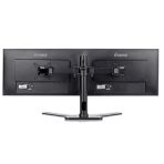 iiyama DS1002D-B1 Dual Desk Stand Monitor Arm, Desk Mount, Fits 2 x 30 Inch Flat Screens, Tilt, Swivel, Height, Rotation, inc Cable Management - Image 3