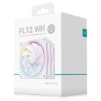 DeepCool FL12 120mm PWM 3 Pack White Fan - High Performance, Low Noise, Fluid Dynamic Bearing, 36 ARGB LEDs, 500-2150 RPM, 55 CFM Airflow, 4-Pin PWM Control - Image 9