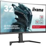 iiyama G-Master GCB3280QSU-B2Red Eagle 32 Inch Curved Gaming Monitor, Black, 2560x1440, 0.2ms, 180hz, FreeSync, HDMI, Display Port, USB Hub, Speakers, Int PSU, Height Adjustable, Swivel, VESA - Image 8