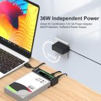 Maiwo USB Type-C, Dual Bay HDD/NVMe M2 SSD 10Gbps Clone Converter For 2.5" and 3.5" SATA - Image 5