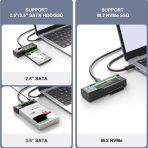 Maiwo USB Type-C, Dual Bay HDD/NVMe M2 SSD 10Gbps Clone Converter For 2.5" and 3.5" SATA - Image 8