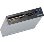 Akasa USB 3.0 Multi Card Reader, Supports CF/MS/SD/MicroSD UHS-II Cards, 3.5", Internal USB 3.0 Connector, Black, for PC - Image 2