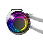 Antec Vortex Lum 360 ARGB White CPU Liquid Cooler - Intel & AMD Compatible, 3 x 120mm ARGB Fans, Suspended Spiral Pump Head, Enhanced Cooling Performance - Image 7