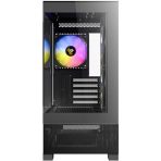 ANTEC CX500M Micro Tower Gaming Case, Black, ARGB, 2x USB 3.0 / 1 x USB Type-C, Tempered Glass Side Panel, Micro-ATX/ITX - Image 4