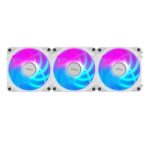 Gigabyte AORUS EZ Chain Fan 120 Ice 120mm ARGB Fans with Easy Daisy-Chain Setup 3-Pack White - Image 2