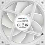 DeepCool FD12 120mm Case Fan 3-Pack, PWM Control, High Airflow, Low Noise, Hydro Bearing, White, Anti-Vibration Pads, 4-Pin Connector - Image 2