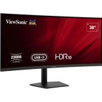 Viewsonic VA3820C 38 Inch UltraWide Quad HD LED Curved Monitor with USB-C Hub, 4.8ms, HDMI, Display Port, 3840 x 1600, 75Hz, Speakers, Height Adjustable, Black - Image 2