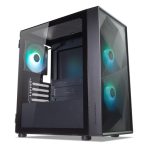 TecWare Forge M2 mATX PC Case, Compact High Airflow Mesh Front Panel, 3 x ARGB Fans Included, Hinged Tempered Glass Door, Supports 240mm Radiator, mATX/ITX, Black - Image 2