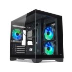TecWare VXN Evo mATX PC Case, Dual-Chamber Glass Design, 3 x ARGB Fans Included, Massive Cooling Support (Up to 360mm Radiator), Tool-Free Panels, USB-C, Black - Image 6