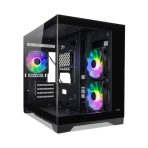 TecWare VXN Evo mATX PC Case, Dual-Chamber Glass Design, 3 x ARGB Fans Included, Massive Cooling Support (Up to 360mm Radiator), Tool-Free Panels, USB-C, Black - Image 5