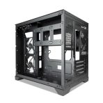 TecWare VXN Evo mATX PC Case, Dual-Chamber Glass Design, 3 x ARGB Fans Included, Massive Cooling Support (Up to 360mm Radiator), Tool-Free Panels, USB-C, Black - Image 4