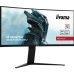 iiyama G-Master Red Eagle Curved Gaming Monitor, GCB3484WQSU-B1, 34 Inch, Black, 3440 x 1440, 0.4ms, 180hz, FreeSync, HDMI, Display Port, USB-Hub, Height Adjustable, Swivel, VESA - Image 3