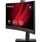Viewsonic (VG3457CV) 34" UWQHD 21:9 Curved Video Conferencing Docking Monitor with Windows Hello and Zoom Certified Pop-up Webcam and 5W speakers - Image 4