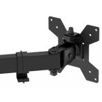 GameMax Dual Monitor Arm Stand LCD Desk Mount Freestanding For Two 13 Inch To 27 Inch Monitors, VESA Dimensions Of 75x75 mm or 100x100 mm, 180 Degrees Swivel, Black - Image 5