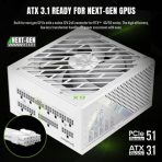 GAMEMAX GX-850 Pro Modular 80 Plus Gold ATX3.0 PCIe 5.0 PSU With 135mm FDB Fan, White - Image 5