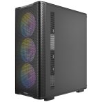 Antec VX310 ARGB Mid-Tower Gaming PC Case - Pre-Installed 4 x 120mm ARGB Fans, Tempered Glass Side Panel, High-Airflow Mesh Front - ATX/Micro-ATX/ITX - Image 7