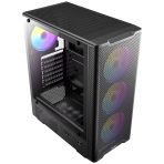 Antec VX310 ARGB Mid-Tower Gaming PC Case - Pre-Installed 4 x 120mm ARGB Fans, Tempered Glass Side Panel, High-Airflow Mesh Front - ATX/Micro-ATX/ITX - Image 2