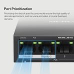 Mercusys MS105GP 5-Port Gigabit Desktop Switch with4-Port PoE+ - Image 9