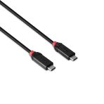 Lindy Black Line 37002 2m USB4 240W Cable, 24 pin USB-C (M) to 24 pin USB-C (M) - Image 3
