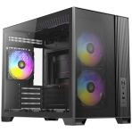 Antec FLUX M Mini Tower PC Case - Tempered Glass, Steel/Plastic, 6 PWM Fans, USB-C, Mirco-ATX/ITX Compatibility - Image 10
