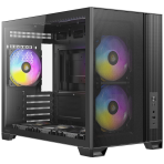 Antec FLUX M Mini Tower PC Case - Tempered Glass, Steel/Plastic, 6 PWM Fans, USB-C, Mirco-ATX/ITX Compatibility - Image 6