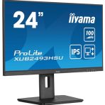 iiyama PROLITE XUB2493HSU-B7 24 Inch IPS Monitor, Full HD, 1ms, 100Hz, USB Hub x 2, HDMI, DisplayPort, Speakers, Black, Internal PSU, Height Adjustable, Pivot, VESA - Image 2