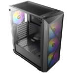 Antec AX67 ARGB Mid-Tower Gaming PC Case, Full Mesh Front, Tempered Glass, 4 x 120mm ARGB Fans, ATX/Micro-ATX/ITX Compatible - Image 2