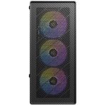 Antec AX26 RGB Elite Mid-Tower Gaming PC Case - Pre-Installed 4 x 120mm Fixed-RGB Fans, Tempered Glass Side Panel, High-Airflow Mesh Front - ATX/Micro-ATX/ITX - Image 3