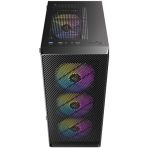 Antec AX26 RGB Elite Mid-Tower Gaming PC Case - Pre-Installed 4 x 120mm Fixed-RGB Fans, Tempered Glass Side Panel, High-Airflow Mesh Front - ATX/Micro-ATX/ITX - Image 9
