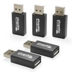 Plugable USB-MC1-5X "Protect Against Juice Jacking" USB-A Port Blocker - 5 Pack