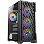 ANTEC AX90 Case, Black, Mid Tower, 1 x USB 3.0 / 2 x USB 2.0, Tempered Glass Side WIndow Panel, Diamond-Shaped Mesh Front Panel for Excellent Cooling Performance, 4 x Addressable RGB Fans Included with Hub