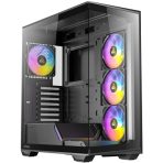 ANTEC Constellation C3 Black ARGB Case, 270 Full-View Tempered Glass, Dual Chamber, Tool-Free Design, 4 x ARGB PWM Fns With Built-In Fan Controller, ATX, Micro-ATX, ITX