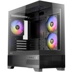 ANTEC CX500M Micro Tower Gaming Case, Black, ARGB, 2x USB 3.0 / 1 x USB Type-C, Tempered Glass Side Panel, Micro-ATX/ITX