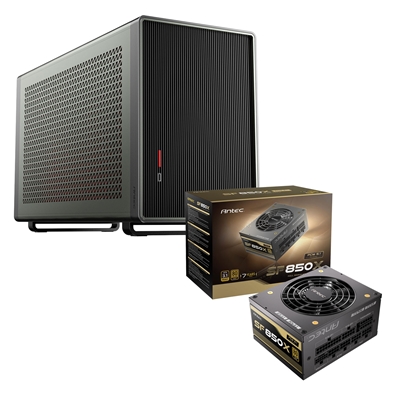 Antec Performance 1M Aventurine Mini Tower Case + SF850X 850W 80 PLUS Gold Fully Modular SFX Power Supply Bundle