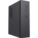CiT S8i SFF Micro-ATX PC Case - 8.3L Compact Desktop Chassis, Brushed Front, 1 x 80mm Fan, 2 x USB 3.0, TFX PSU Support, Black