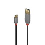 LINDY 36888 3m USB 2.0 Type A to C Cable, Anthra Line - Image 2