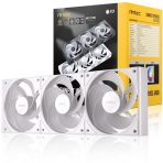 Antec Connect 120 ARGB White Reverse 3-Pack 120mm PWM Fans with Daisy Chain Design and Vibration-Absorbing Pads