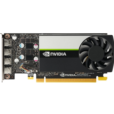 PNY NVIDIA Professional T1000 Retail Graphics Card, 4GB GDDR6, 896 CUDA Cores, 2.5 MHz TFLOPS, Single Fan Low Profile, 4x mini-DisplayPorts