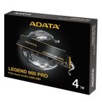 Adata Legend (SLEG-900P-4TCS) 900 PRO PCIe Gen4 x4 M.2 2280 Solid State Drive,R/W speed up to 7,400/6,500 MB/s, 5-year limited warranty