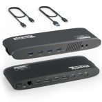 Plugable UD-6950H Universal Dual Monitor 4K USB-A/USB-C DisplayLink Certified Docking Station