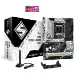 ASRock Z790 Steel Legend WiFi Intel 1700 Socket Motherboard, ATX, 4x DDR5 Slots, 5x M.2 Sockets, Fitted I/O Shield, 2.5GbE LAN, Wi-Fi 6E, 1x DisplayPort / 1x HDMI Port