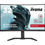 iiyama G-Master GCB3280QSU-B2Red Eagle 32 Inch Curved Gaming Monitor, Black, 2560x1440, 0.2ms, 180hz, FreeSync, HDMI, Display Port, USB Hub, Speakers, Int PSU, Height Adjustable, Swivel, VESA
