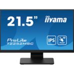 iiyama PROLITE T2252MSC-B2 21.5 Inch 10 Point Touchscreen IPS Monitor, Full HD, 5ms, USB Hub, HDMI, DisplayPort, Speakers, Black, Internal PSU, VESA