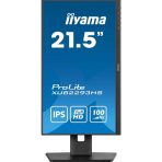 iiyama PROLITE XUB2293HS-B6 22 inch IPS Monitor, Full HD, 1ms, HDMI, DisplayPort, Freesync, 100Hz, Speakers, Black, Internal PSU, Height Adjust, Pivot, ACR, VESA - Image 13