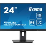 iiyama PROLITE XUB2493HSU-B7 24 Inch IPS Monitor, Full HD, 1ms, 100Hz, USB Hub x 2, HDMI, DisplayPort, Speakers, Black, Internal PSU, Height Adjustable, Pivot, VESA