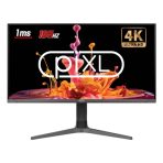piXL CM32G7 32 Inch 4K IPS Monitor, 165Hz, 1ms, Frameless, HDMI, DisplayPort, USB-C, USB-A x 2, 3.5mm Audio Port, FreeSync & G-Sync Compatible, Black, RGB Lighting, VESA Mount, Height Adjustable, 3 Year Warranty