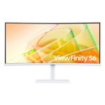 Samsung 34-Inch Curved ViewFinity USB-C Monitor, LS34C650TAU, UWQHD, 100Hz, Freesync, 5ms, HDMI, DisplayPort, USB-Hub, Ethernet, Height Adjust, VESA, Speakers - Image 2