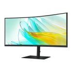 Samsung 34 Inch ViewFinity S65UC Curved Monitor, 3440 x 1440 UWQHD, 100Hz, 5ms, HDMI, DisplayPort, USB-C, Speakers, Black, Height Adjustable - Image 4